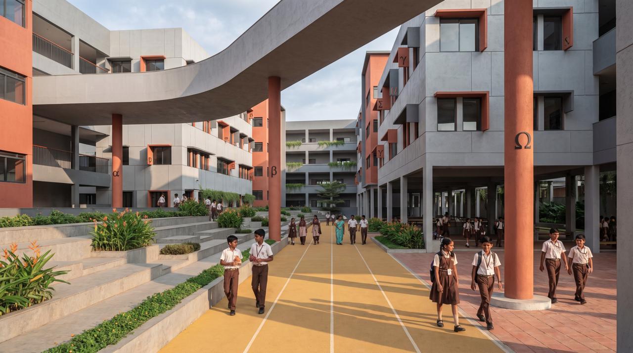 GEMS Modern Academy, Coimbatore courtyard